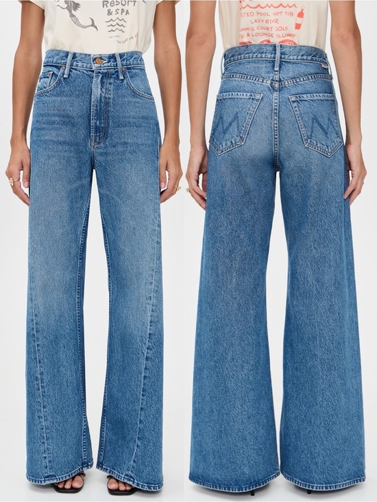 MOTHER Denim - Mother Snacks The Lemon Twist Wide Leg Jeans Rolling In The Dough